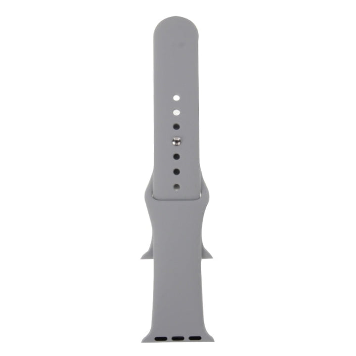 Lisslune | For Apple Watch Sport 38mm High-Performance Rubber Sport Band with Pin-and-Tuck Closure (Silver)