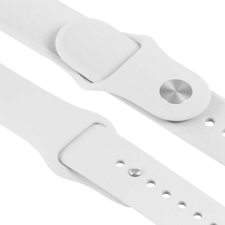 Lisslune | For Apple Watch Sport 38mm High-Performance Rubber Sports Strap with Pin-and-Tuck Closure (White)