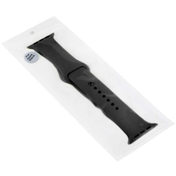 Lisslune | For Apple Watch Sport 42mm High Performance Rubber Sport Watch Band with Pin-and-Tuck Closure (Black)