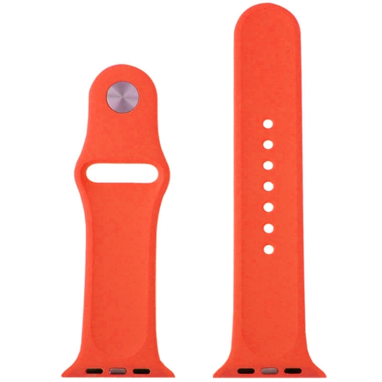 Lisslune | For Apple Watch Sport 42mm High Performance Rubber Sport Watch Band with Pin-and-Tuck Closure (Orange)