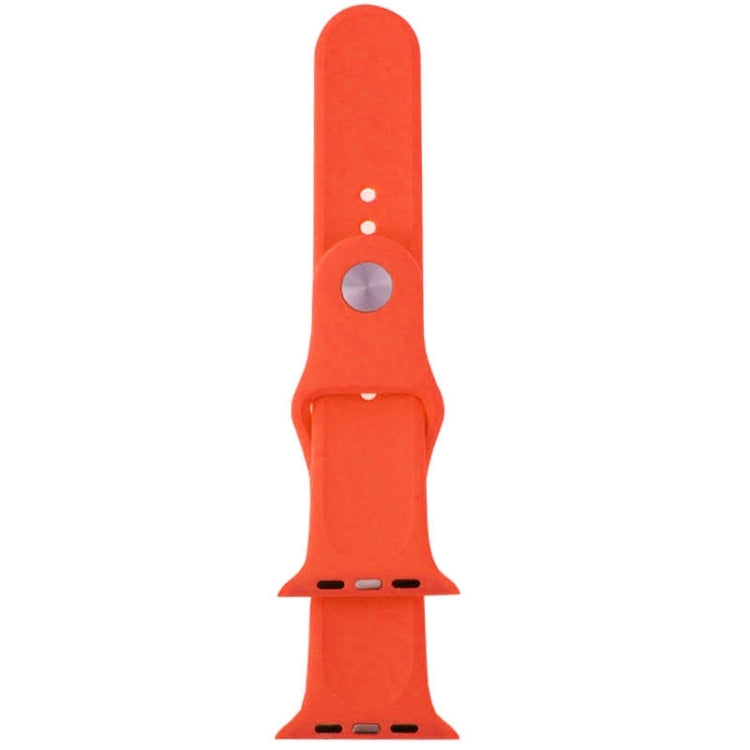 Lisslune | For Apple Watch Sport 42mm High Performance Rubber Sport Watch Band with Pin-and-Tuck Closure (Orange)