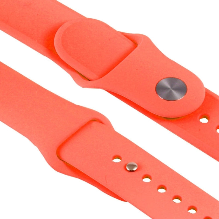Lisslune | For Apple Watch Sport 42mm High Performance Rubber Sport Watch Band with Pin-and-Tuck Closure (Orange)