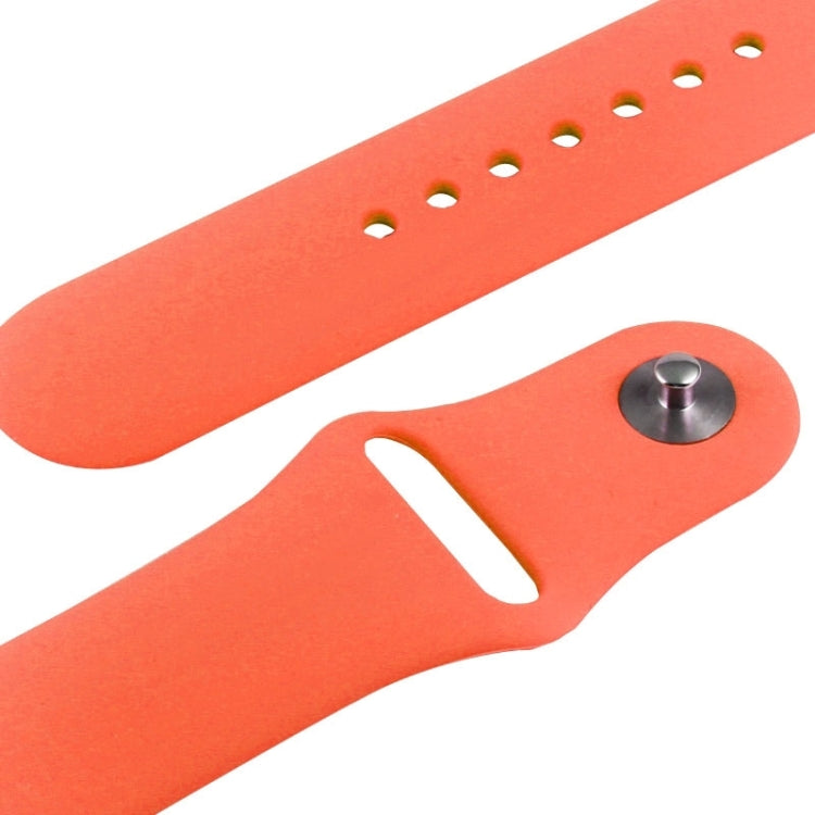 Lisslune | For Apple Watch Sport 42mm High Performance Rubber Sport Watch Band with Pin-and-Tuck Closure (Orange)