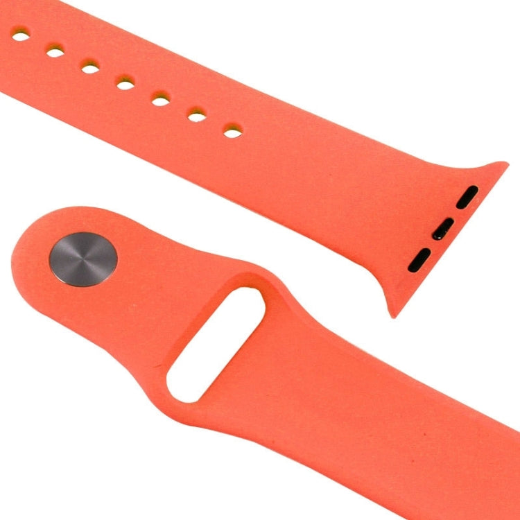 Lisslune | For Apple Watch Sport 42mm High Performance Rubber Sport Watch Band with Pin-and-Tuck Closure (Orange)