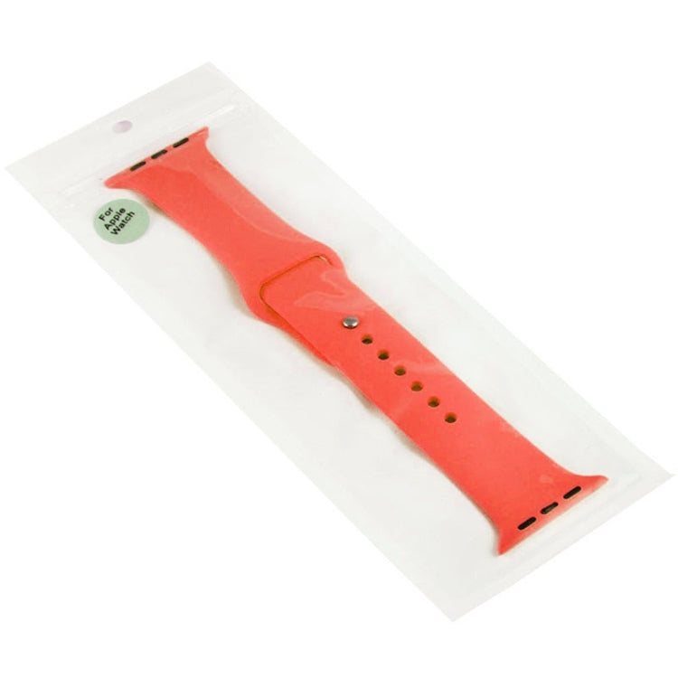 Lisslune | For Apple Watch Sport 42mm High Performance Rubber Sport Watch Band with Pin-and-Tuck Closure (Orange)