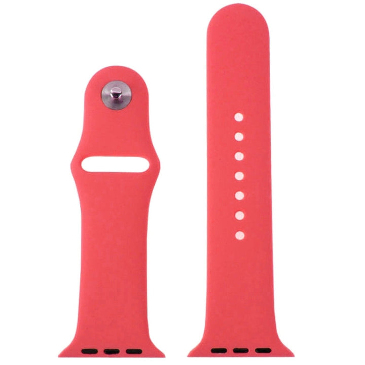 Lisslune | For Apple Watch Sport 42mm High-Performance Rubber Sport Watch Band with Pin-and-Tuck Closure (Pink)