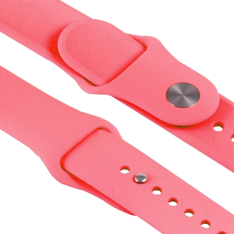 Lisslune | For Apple Watch Sport 42mm High-Performance Rubber Sport Watch Band with Pin-and-Tuck Closure (Pink)