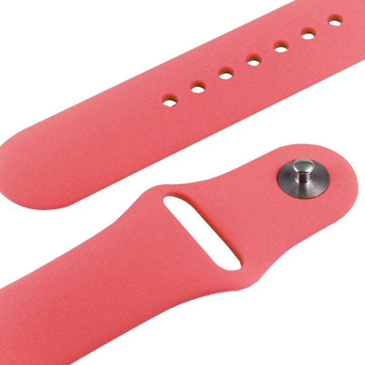 Lisslune | For Apple Watch Sport 42mm High-Performance Rubber Sport Watch Band with Pin-and-Tuck Closure (Pink)