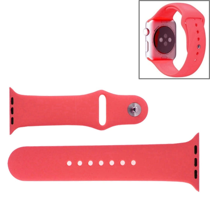 Lisslune | For Apple Watch Sport 42mm High-Performance Rubber Sport Watch Band with Pin-and-Tuck Closure (Pink)