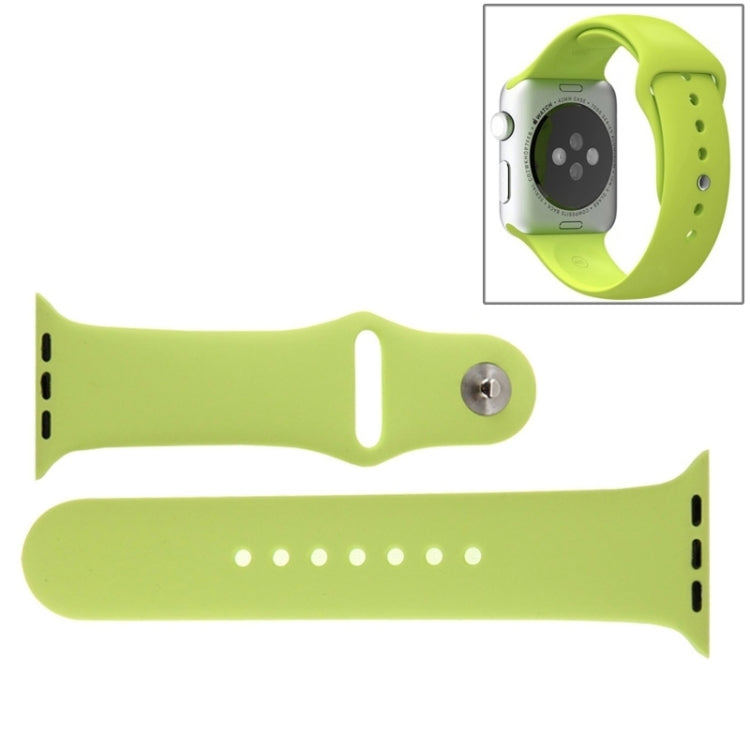 Lisslune | For Apple Watch Sport 42mm High-Performance Rubber Sport Band with Pin-and-Tuck Closure (Green)