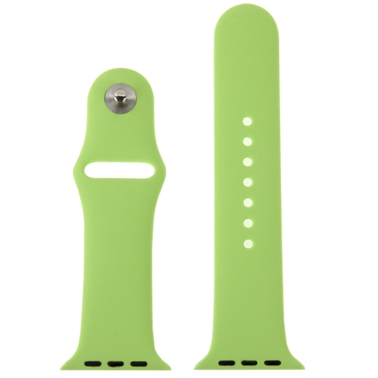 Lisslune | For Apple Watch Sport 42mm High-Performance Rubber Sport Band with Pin-and-Tuck Closure (Green)