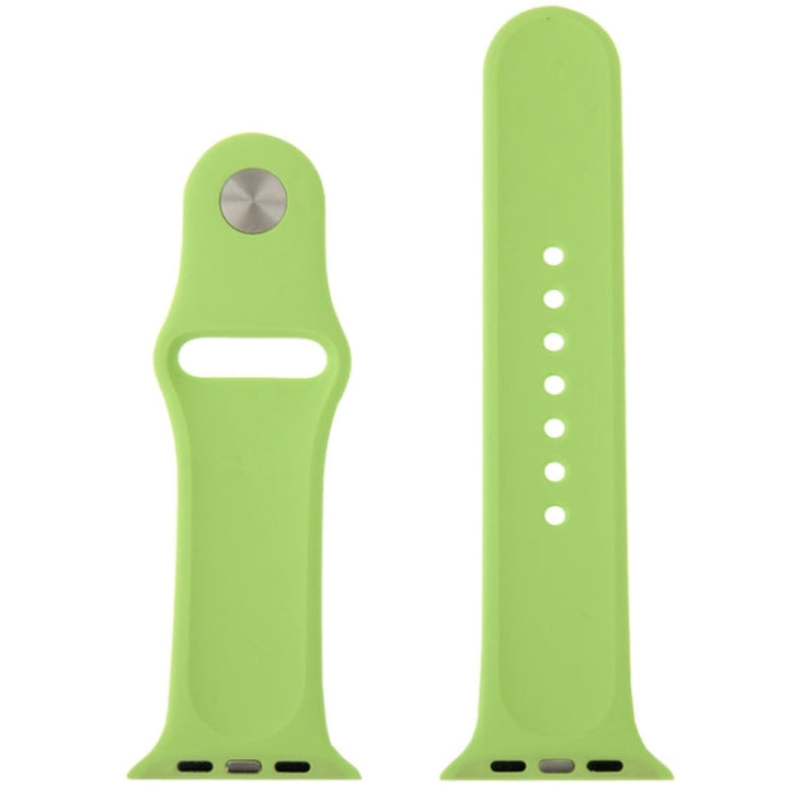 Lisslune | For Apple Watch Sport 42mm High-Performance Rubber Sport Band with Pin-and-Tuck Closure (Green)