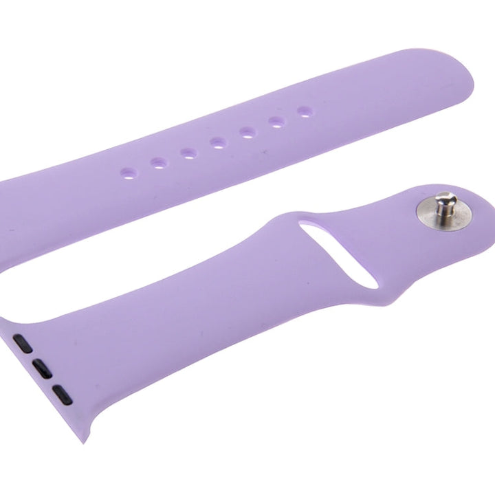 Lisslune | For Apple Watch Sport 42mm High-Performance Rubber Sports Band with Pin-and-Tuck Closure (Purple)