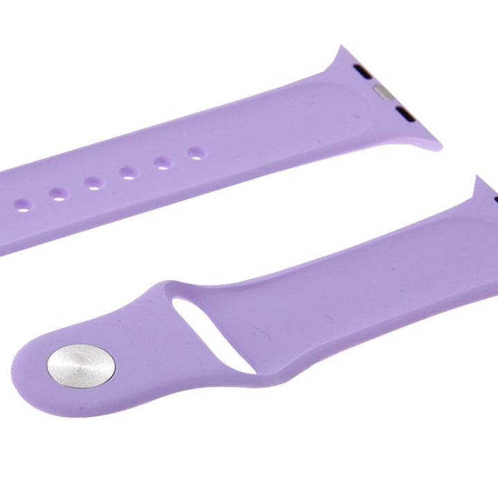 Lisslune | For Apple Watch Sport 42mm High-Performance Rubber Sports Band with Pin-and-Tuck Closure (Purple)