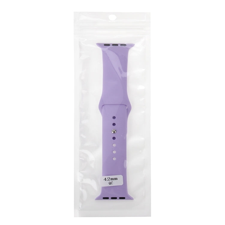 Lisslune | For Apple Watch Sport 42mm High-Performance Rubber Sports Band with Pin-and-Tuck Closure (Purple)