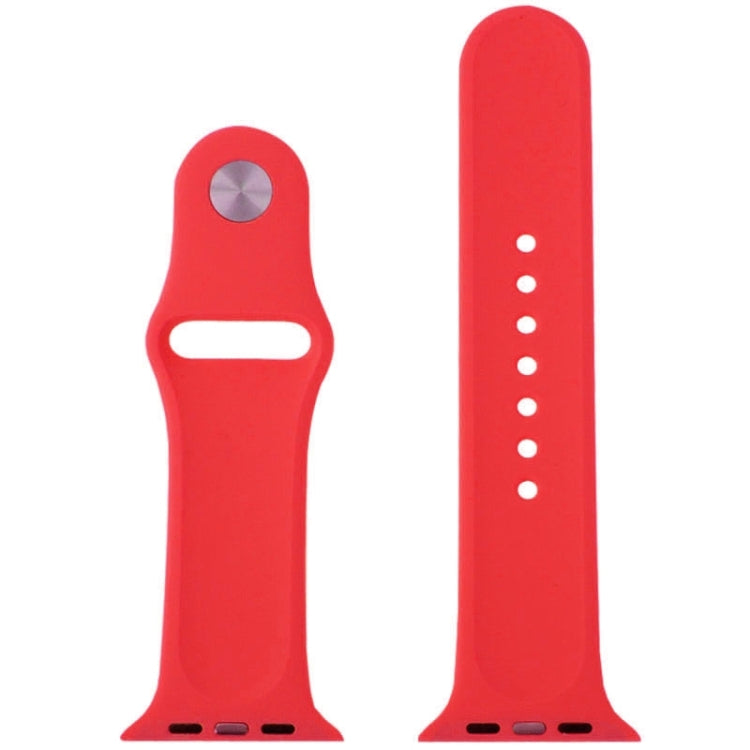 Lisslune | For Apple Watch Sport 42mm High-Performance Rubber Sport Watch Band with Pin-and-Tuck Closure (Red)