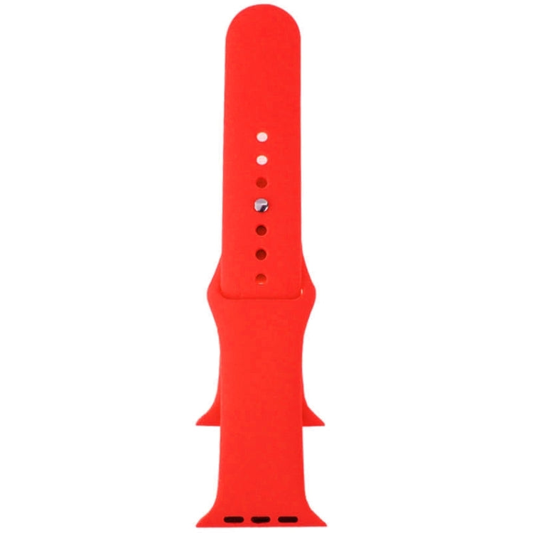 Lisslune | For Apple Watch Sport 42mm High-Performance Rubber Sport Watch Band with Pin-and-Tuck Closure (Red)