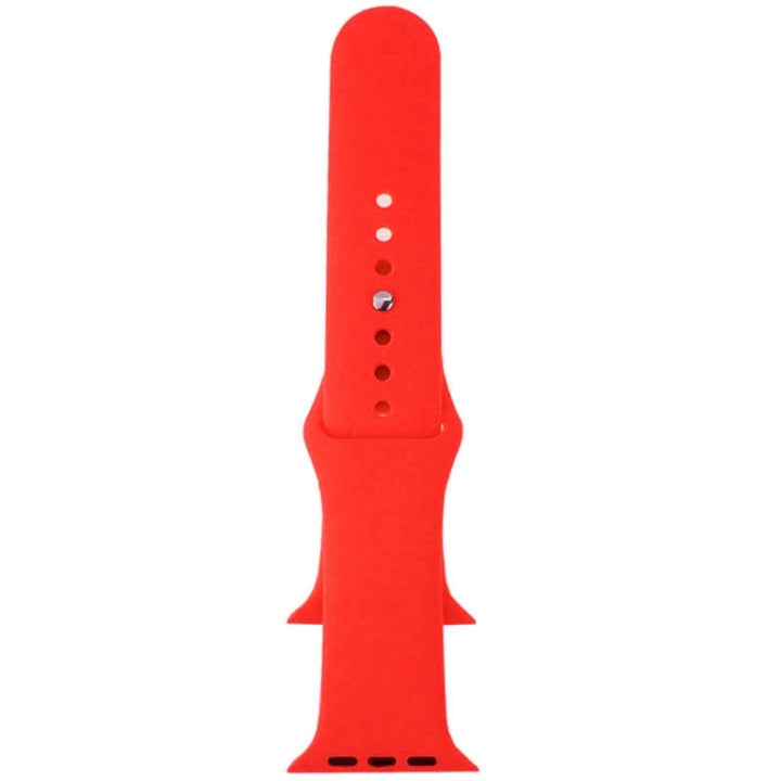 Lisslune | For Apple Watch Sport 42mm High-Performance Rubber Sport Watch Band with Pin-and-Tuck Closure (Red)