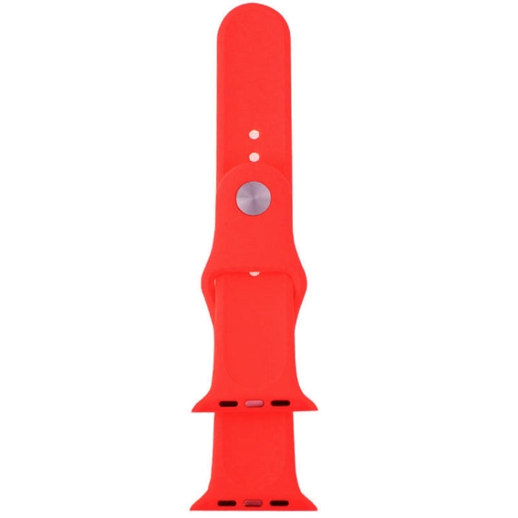 Lisslune | For Apple Watch Sport 42mm High-Performance Rubber Sport Watch Band with Pin-and-Tuck Closure (Red)