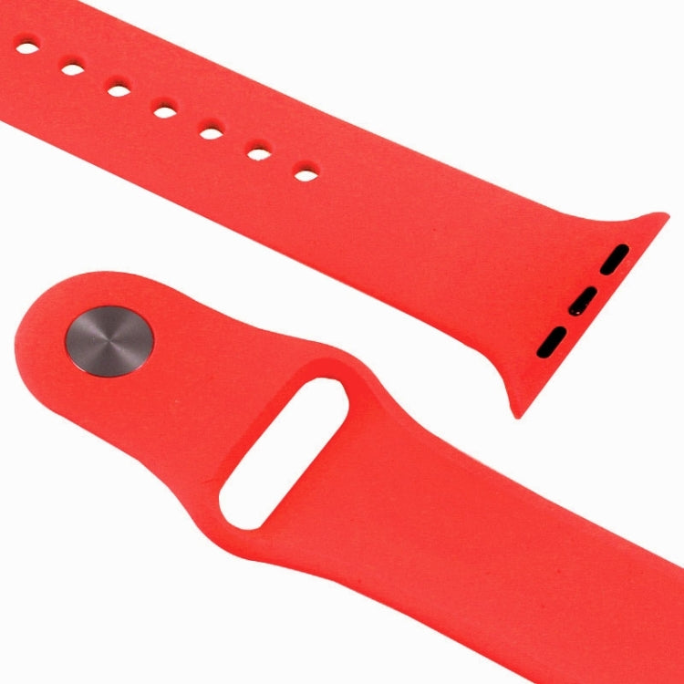 Lisslune | For Apple Watch Sport 42mm High-Performance Rubber Sport Watch Band with Pin-and-Tuck Closure (Red)