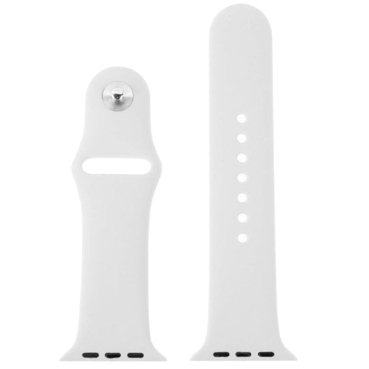 Lisslune | For Apple Watch Sport 42mm High-Performance Rubber Sport Strap with Snap Closure (White)