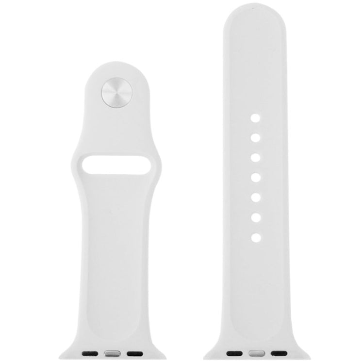 Lisslune | For Apple Watch Sport 42mm High-Performance Rubber Sport Strap with Snap Closure (White)