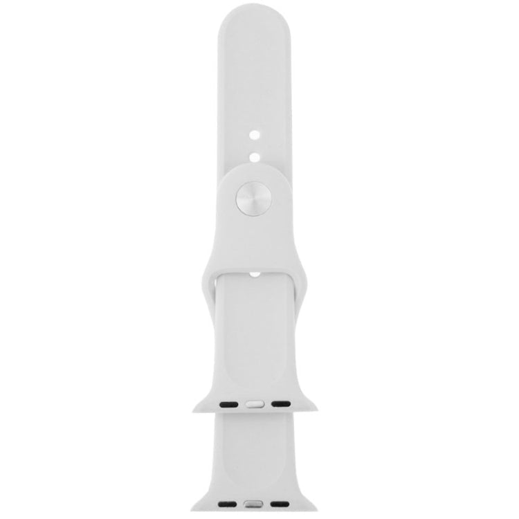 Lisslune | For Apple Watch Sport 42mm High-Performance Rubber Sport Strap with Snap Closure (White)