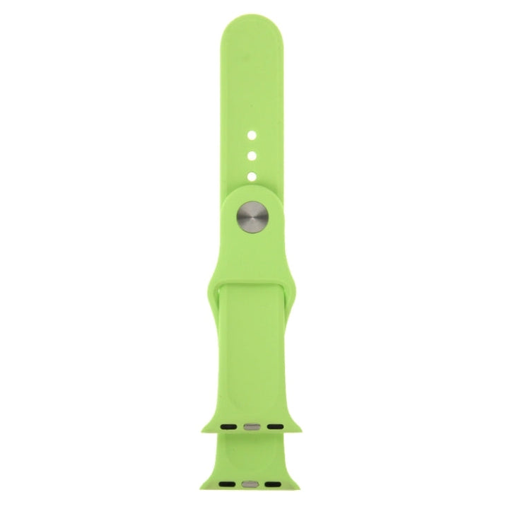 Lisslune | For Apple Watch Sport 38mm High-Performance Longer Silicone Sport Band with Pin-and-Tuck Closure (Green)