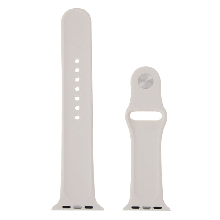 Lisslune | For Apple Watch Sport 38mm High-Performance Silicone Sports Band with Snap and Pin Buckle (Beige)