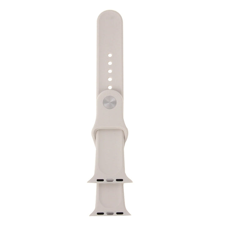 Lisslune | For Apple Watch Sport 38mm High-Performance Silicone Sports Band with Snap and Pin Buckle (Beige)