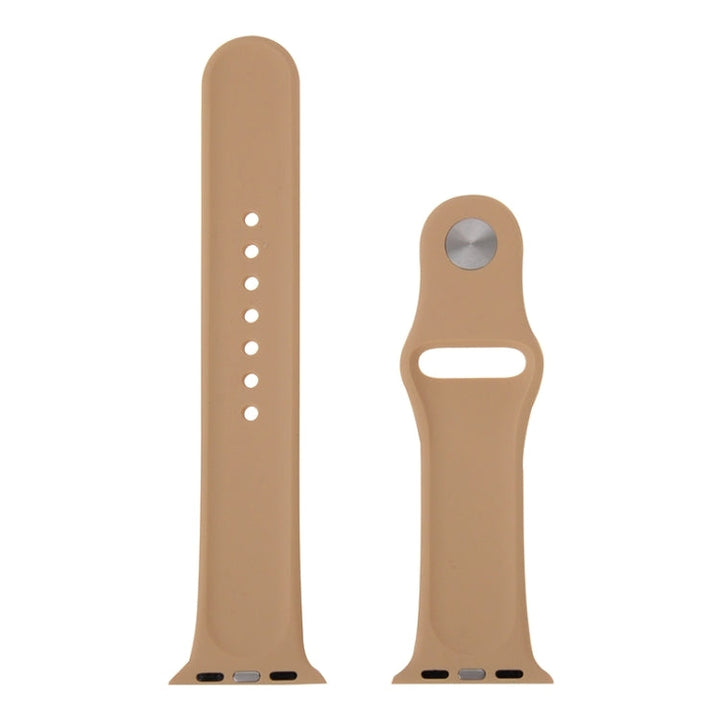Lisslune | For Apple Watch Sport 38mm High-Performance Longer Silicone Sports Strap with Pin-and-Fold Closure (Khaki)