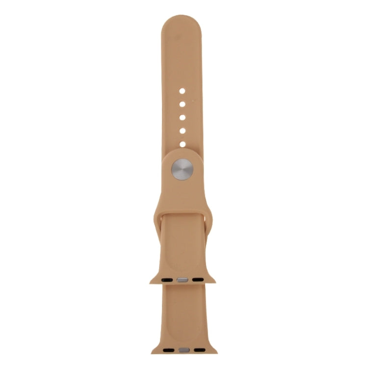 Lisslune | For Apple Watch Sport 38mm High-Performance Longer Silicone Sports Strap with Pin-and-Fold Closure (Khaki)