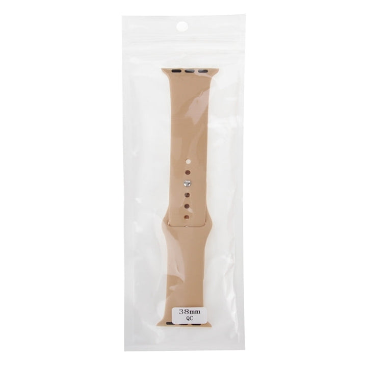 Lisslune | For Apple Watch Sport 38mm High-Performance Longer Silicone Sports Strap with Pin-and-Fold Closure (Khaki)