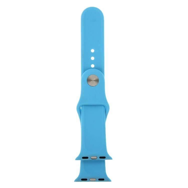 Lisslune | For Apple Watch Sport 38mm High-Performance Longer Silicone Sport Band with Pin-and-Tuck Closure (Blue)