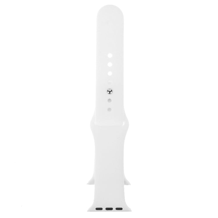 Lisslune | For Apple Watch Sport 38mm High-performance long silicone sports watch band with pin-and-connector closure (White)