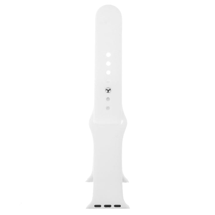 Lisslune | For Apple Watch Sport 38mm High-performance long silicone sports watch band with pin-and-connector closure (White)