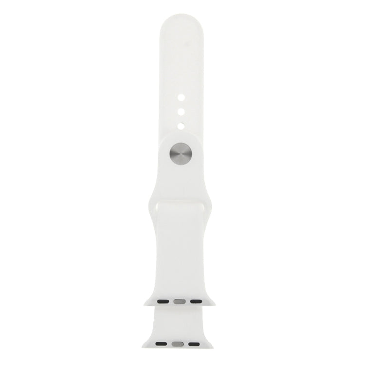 Lisslune | For Apple Watch Sport 38mm High-performance long silicone sports watch band with pin-and-connector closure (White)