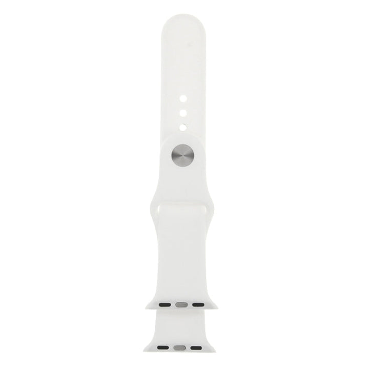Lisslune | For Apple Watch Sport 38mm High-performance long silicone sports watch band with pin-and-connector closure (White)