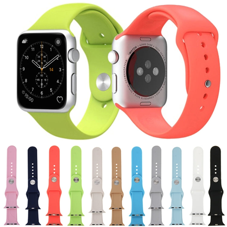 Lisslune | For Apple Watch Sport 38mm High-Performance Longer Silicone Sports Strap with Pin-and-Fold Closure (Khaki)