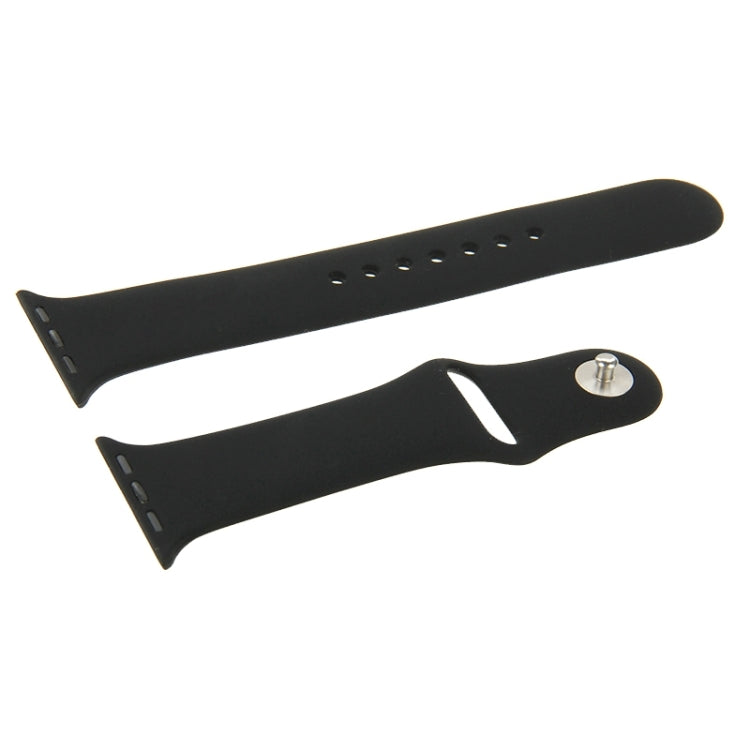Lisslune | For Apple Watch Sport 42mm High Performance Longer Rubber Sports Strap with Pin and Folding Clasp (Black)