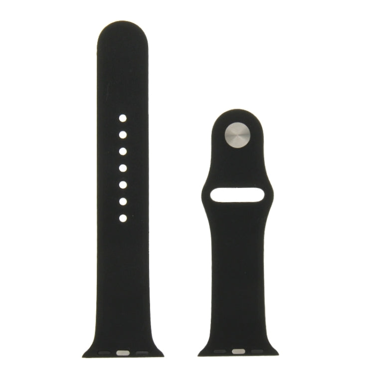 Lisslune | For Apple Watch Sport 42mm High Performance Longer Rubber Sports Strap with Pin and Folding Clasp (Black)