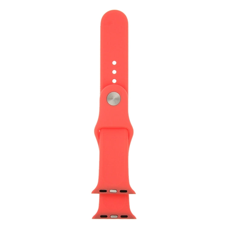 Lisslune | For Apple Watch Sport 42mm High-performance longer rubber sports strap with pin-and-fold closure (Rose red)