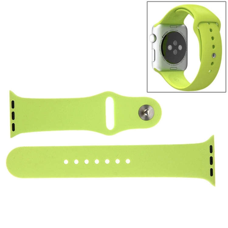Lisslune | For Apple Watch Sport 42mm High Performance Longer Rubber Sport Band with Pin-and-Tuck Closure (Green)