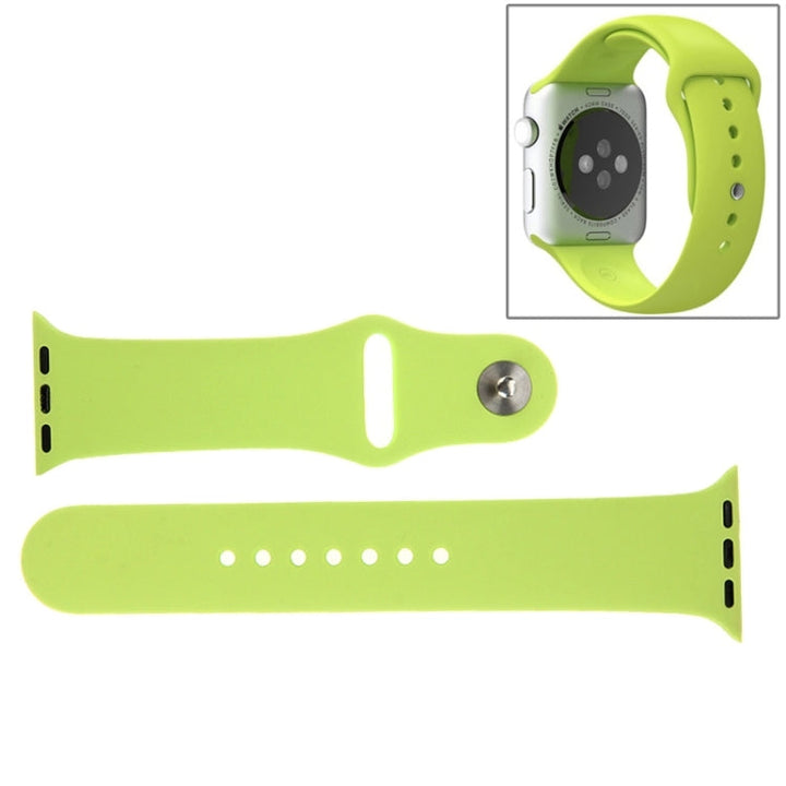 Lisslune | For Apple Watch Sport 42mm High Performance Longer Rubber Sport Band with Pin-and-Tuck Closure (Green)