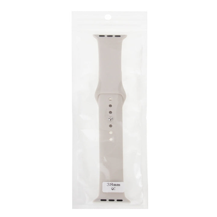 Lisslune | For Apple Watch Sport 42mm High Performance Longer Rubber Sport Band with Pin-and-Tuck Closure (Beige)