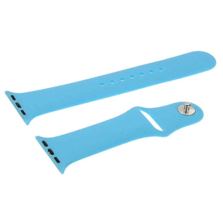 Lisslune | For Apple Watch Sport 42mm High-Performance Rubber Sport Band with Pin-and-Tuck Closure (Blue)