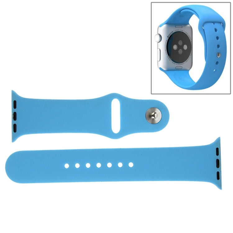 Lisslune | For Apple Watch Sport 42mm High-Performance Rubber Sport Band with Pin-and-Tuck Closure (Blue)