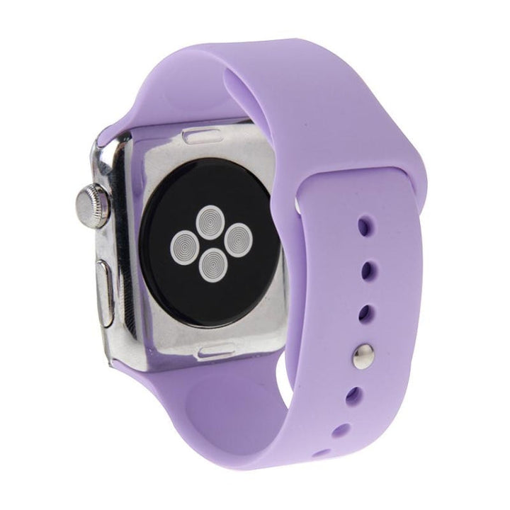 Lisslune | For Apple Watch Sport 42 mm High-Performance Longer Rubber Sport Band with Pin-and-Tuck Closure (Purple)