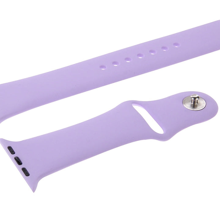 Lisslune | For Apple Watch Sport 42 mm High-Performance Longer Rubber Sport Band with Pin-and-Tuck Closure (Purple)