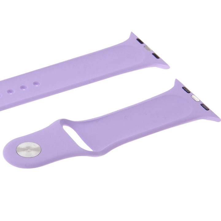 Lisslune | For Apple Watch Sport 42 mm High-Performance Longer Rubber Sport Band with Pin-and-Tuck Closure (Purple)